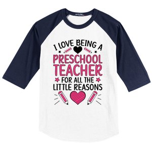 Being A Preschool Teacher Valentines Day Preschool Teaching Gift Baseball Sleeve Shirt