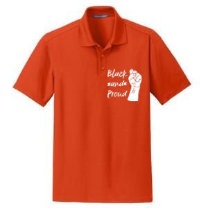 Black And Proud Gift Dry Zone Grid Polo