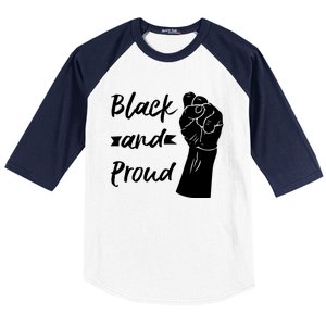 Black And Proud Gift Baseball Sleeve Shirt