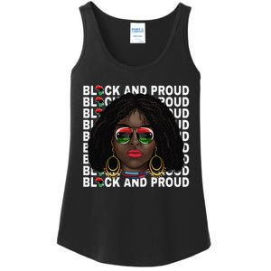 Black and Proud Melanin Black History Juneteenth 1865 Ladies Essential Tank