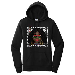 Black and Proud Melanin Black History Juneteenth 1865 Women's Pullover Hoodie