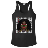 Black and Proud Melanin Black History Juneteenth 1865 Ladies PosiCharge Competitor Racerback Tank