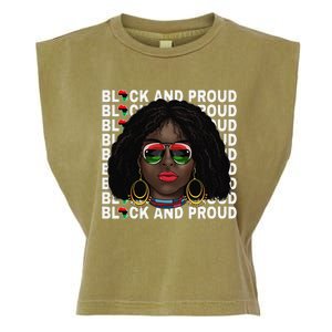 Black and Proud Melanin Black History Juneteenth 1865 Garment-Dyed Women's Muscle Tee