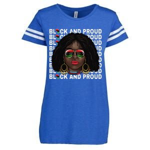 Black and Proud Melanin Black History Juneteenth 1865 Enza Ladies Jersey Football T-Shirt