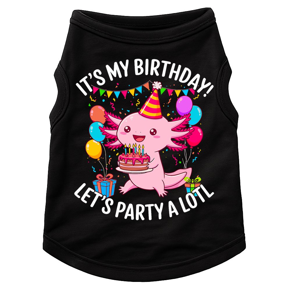 Birthday Axolotl Party Kawaii Axolotl  Doggie Tank