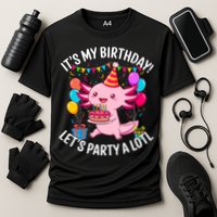 Birthday Axolotl Party Kawaii Axolotl  Cooling Performance Crew T-Shirt