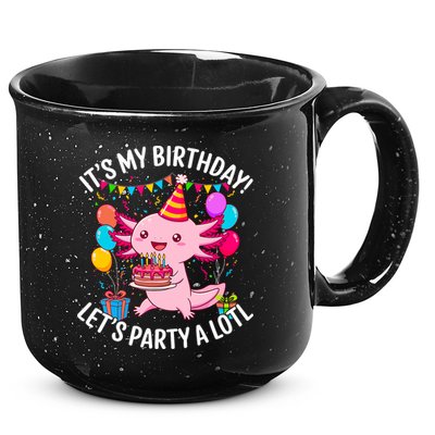 Birthday Axolotl Party Kawaii Axolotl  15oz Campfire Ceramic Mug