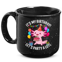 Birthday Axolotl Party Kawaii Axolotl  15oz Campfire Ceramic Mug