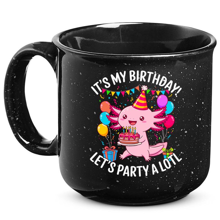 Birthday Axolotl Party Kawaii Axolotl  15oz Campfire Ceramic Mug