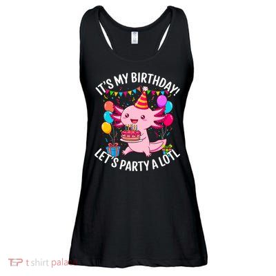 Birthday Axolotl Party Kawaii Axolotl  Ladies Essential Flowy Tank
