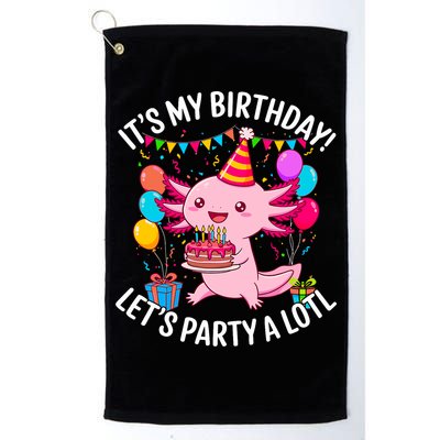 Birthday Axolotl Party Kawaii Axolotl  Golf Towel