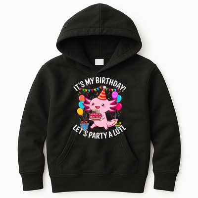 Birthday Axolotl Party Kawaii Axolotl  Kids Hoodie