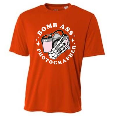 Bomb Ass Photographer Groovy Cooling Performance Crew T-Shirt