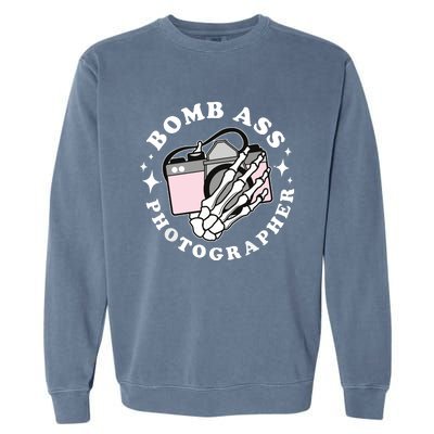 Bomb Ass Photographer Groovy Garment-Dyed Sweatshirt