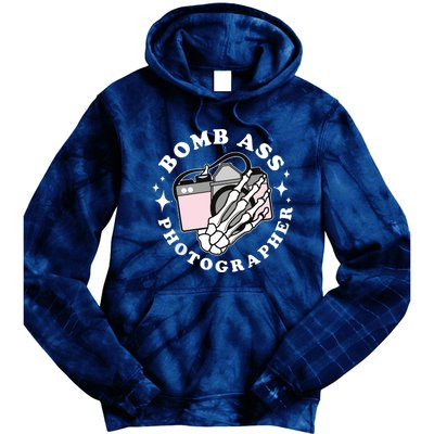 Bomb Ass Photographer Groovy Tie Dye Hoodie