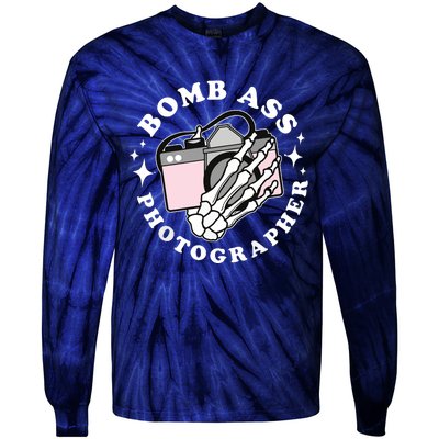 Bomb Ass Photographer Groovy Tie-Dye Long Sleeve Shirt