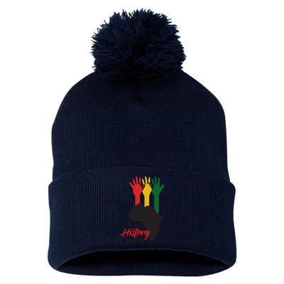 Black And Pride Pom Pom 12in Knit Beanie