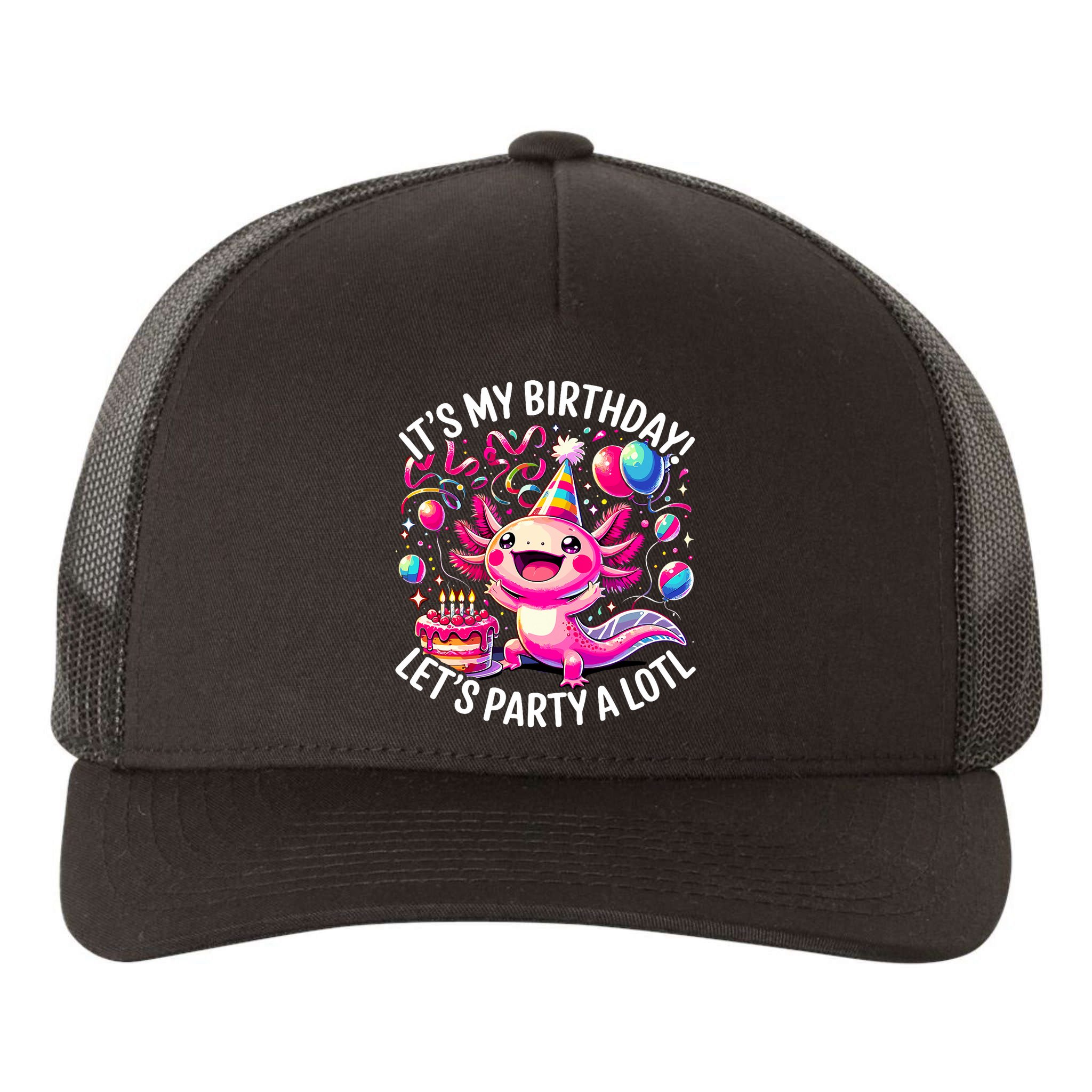 Birthday Axolotl PartyBirthday Axolotl Party  Yupoong Adult 5-Panel Trucker Hat