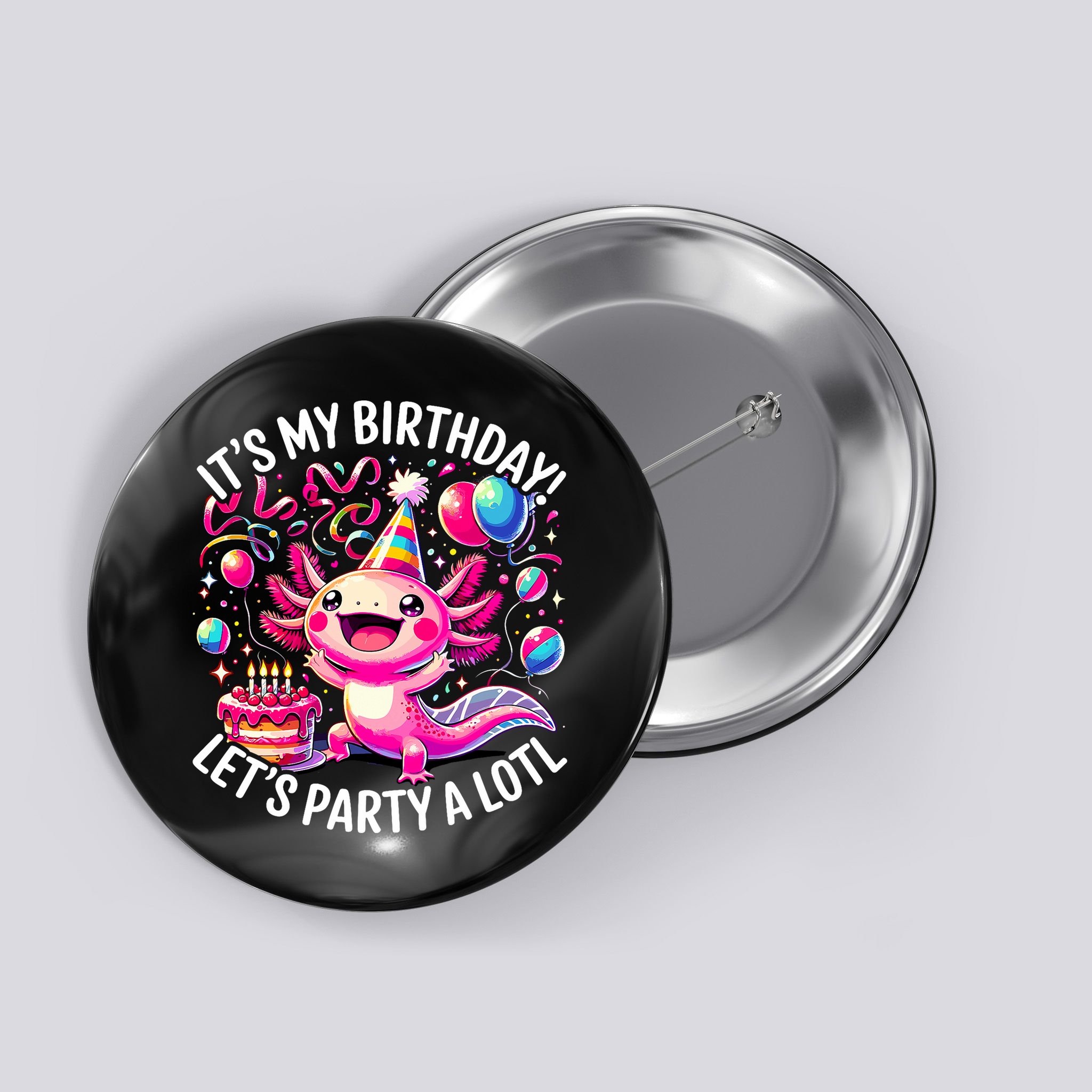 Birthday Axolotl PartyBirthday Axolotl Party  Button