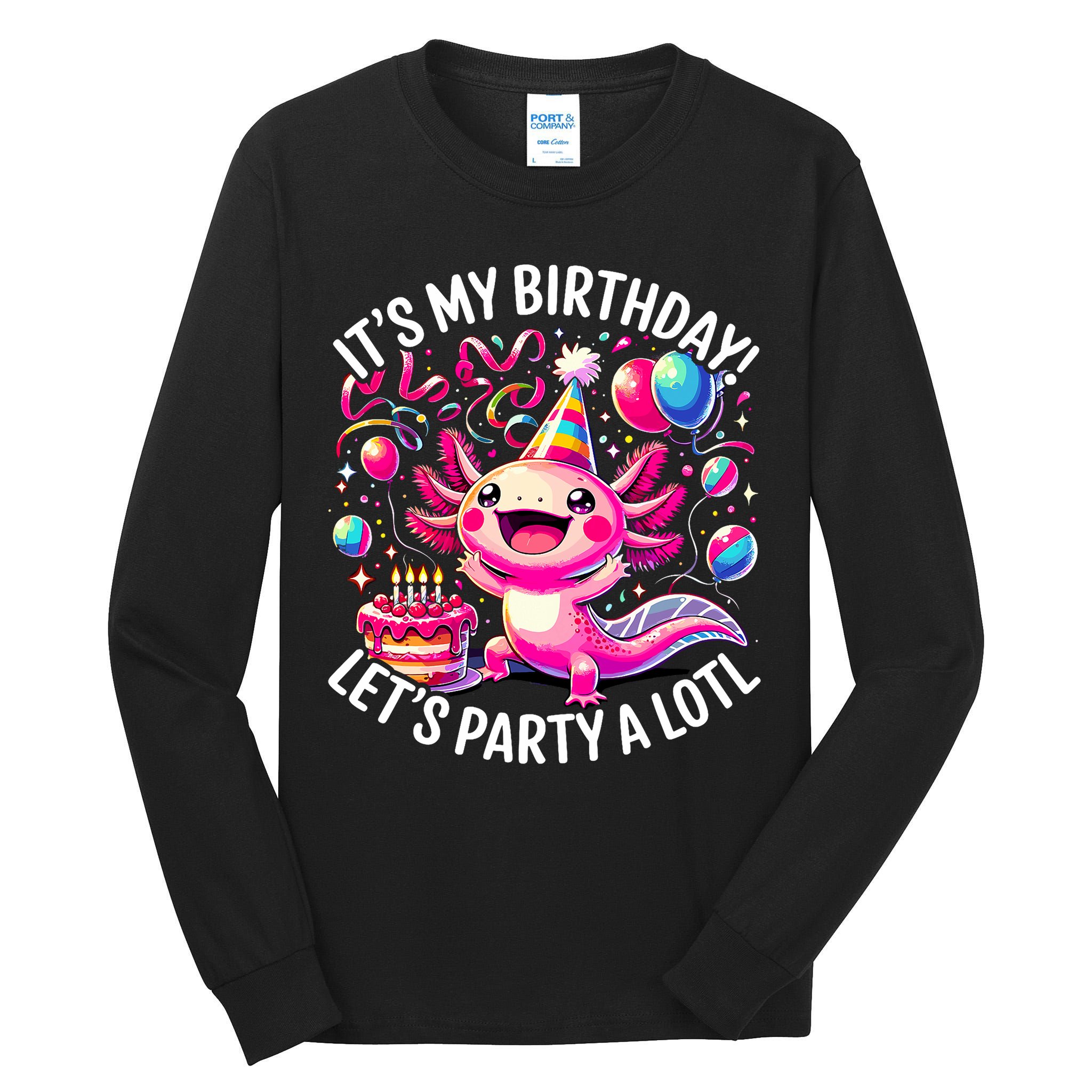 Birthday Axolotl PartyBirthday Axolotl Party  Tall Long Sleeve T-Shirt