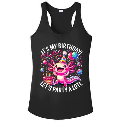 Birthday Axolotl PartyBirthday Axolotl Party  Ladies PosiCharge Competitor Racerback Tank