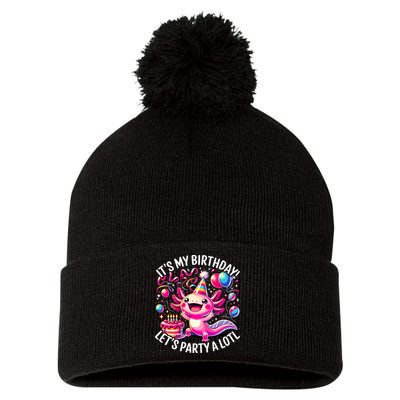 Birthday Axolotl PartyBirthday Axolotl Party  Pom Pom 12in Knit Beanie