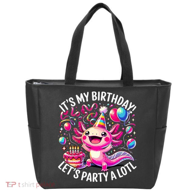 Birthday Axolotl PartyBirthday Axolotl Party  Zip Tote Bag