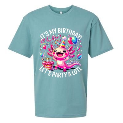 Birthday Axolotl PartyBirthday Axolotl Party  Sueded Cloud Jersey T-Shirt