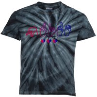 Bisexual ASL Pride Bi Sign Langauge Bisexuality Outfit Kids Tie-Dye T-Shirt