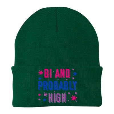 Bi And Probably High Bisexual Pothead Weed Weed Lovers Gift Knit Cap Winter Beanie