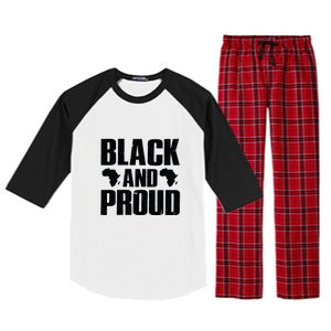 Black And Proud Black Pride Black History Month Raglan Sleeve Pajama Set