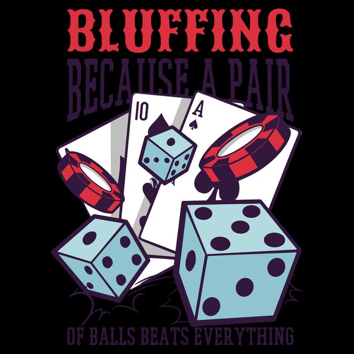 Bluffing A Pair Of Balls Beats Everything Funny Poker 16oz Travel Tumbler