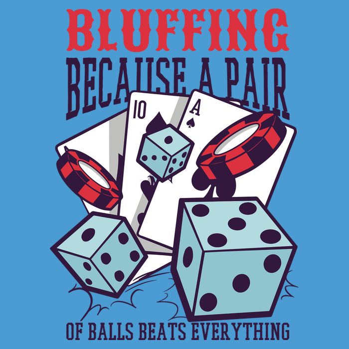 Bluffing A Pair Of Balls Beats Everything Funny Poker Tie Dye Hoodie