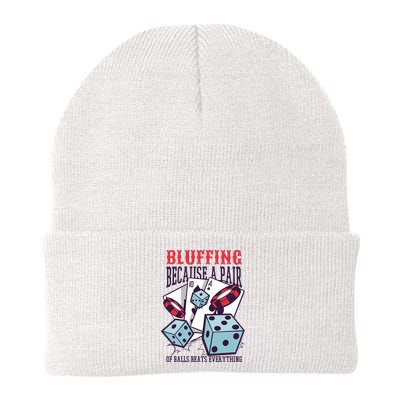 Bluffing A Pair Of Balls Beats Everything Funny Poker Beanie
