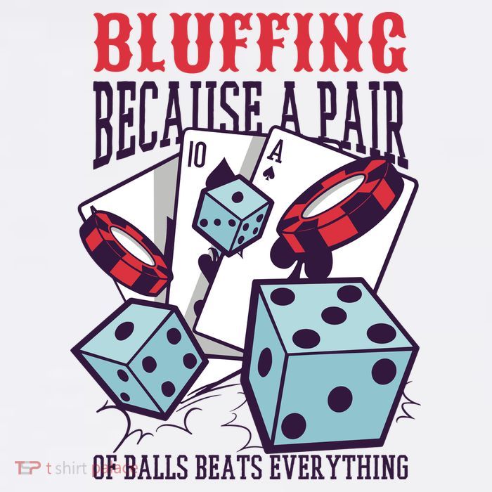 Bluffing A Pair Of Balls Beats Everything Funny Poker Flatbill Hat