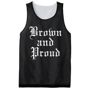 Brown And Proud Latino Mexican Raza Chicano Mesh Reversible Basketball Jersey Tank