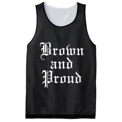 Brown And Proud Latino Mexican Raza Chicano Mesh Reversible Basketball Jersey Tank