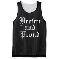 Brown And Proud Latino Mexican Raza Chicano Mesh Reversible Basketball Jersey Tank