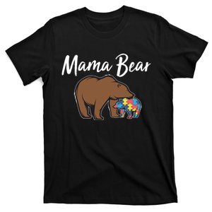 Bear Autism Puzzle Awareness | Mama Bear Mom Gifts T-Shirt