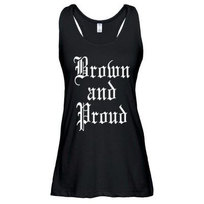 Brown And Proud Latino Mexican Raza Chicano Oldies Cholo Ladies Essential Flowy Tank