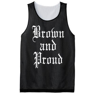 Brown And Proud Latino Mexican Raza Chicano Oldies Cholo Mesh Reversible Basketball Jersey Tank