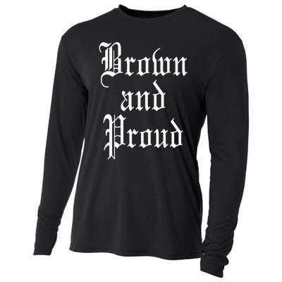 Brown And Proud Latino Mexican Raza Chicano Oldies Cholo Cooling Performance Long Sleeve Crew