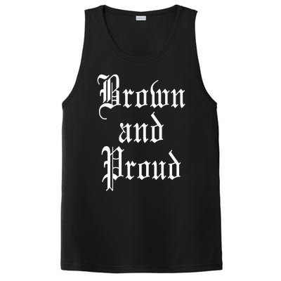 Brown And Proud Latino Mexican Raza Chicano Oldies Cholo PosiCharge Competitor Tank