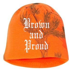 Brown And Proud Latino Mexican Raza Chicano Oldies Cholo Kati - Camo Knit Beanie