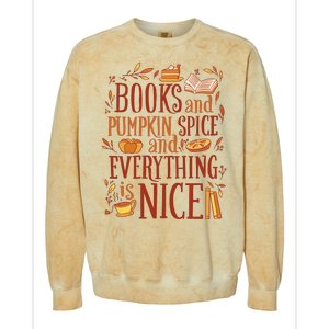 Books And Pumpkin Spice Fall Colorblast Crewneck Sweatshirt