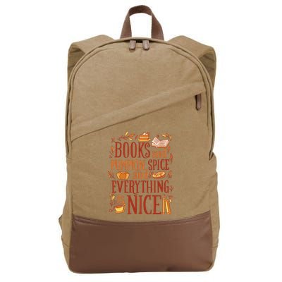 Books And Pumpkin Spice Fall Cotton Canvas Backpack