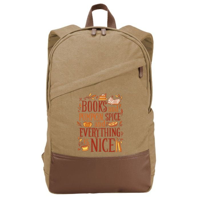 Books And Pumpkin Spice Fall Cotton Canvas Backpack