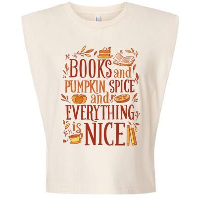 Books And Pumpkin Spice Fall Garment-Dyed Women's Muscle Tee