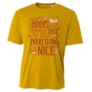 Books And Pumpkin Spice Fall Cooling Performance Crew T-Shirt