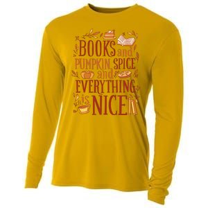 Books And Pumpkin Spice Fall Cooling Performance Long Sleeve Crew